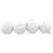 Embossed Diamond Christmas Glass Ball Ornaments - 4" (100mm) - White - 4ct